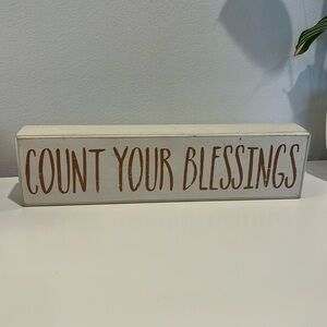 Count your blessing sign